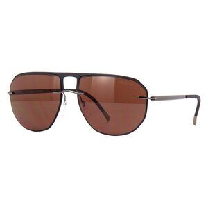 A0567Z New SILHOUETTE Accent Shades Black Polarised Aviator 8704/75 9040 Sunglas